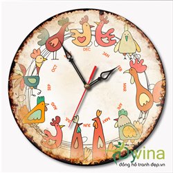 Đồng hồ tranh Dyvina tròn T022