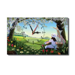 Đồng hồ tranh Hái quả Dyvina B1525-100