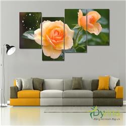 Đồng Hồ Tranh Dyvina 4T-37 Hồng cam